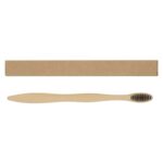 Periuță de dinți din bambus, Beige - imagine 3