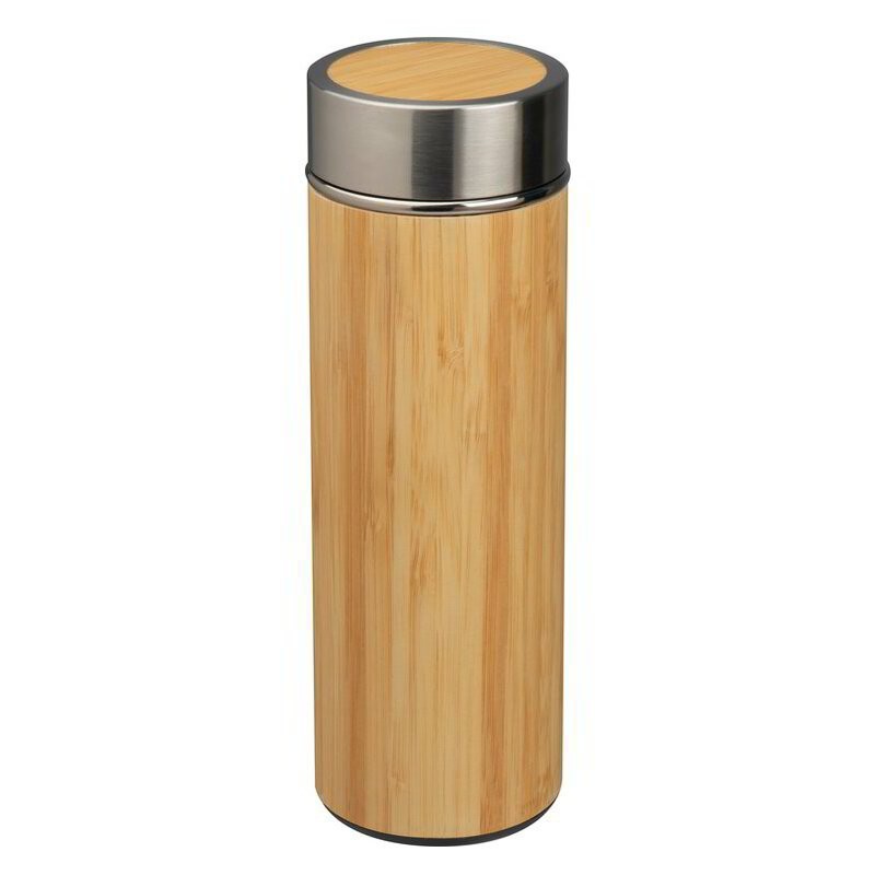steel-mug-in-bamboo-look-350ml-6166713-beige1 Steel mug in bamboo look 350ml, Beige - imagine 1