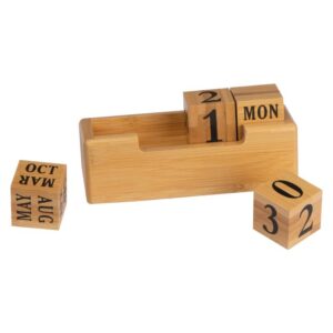 Calendar perpetuu din bambus - imagine 3