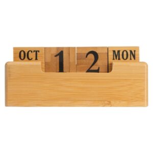 Calendar perpetuu din bambus - imagine 2